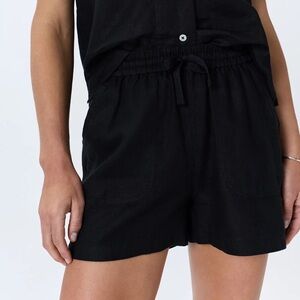 Quince High Waist Black Shorts